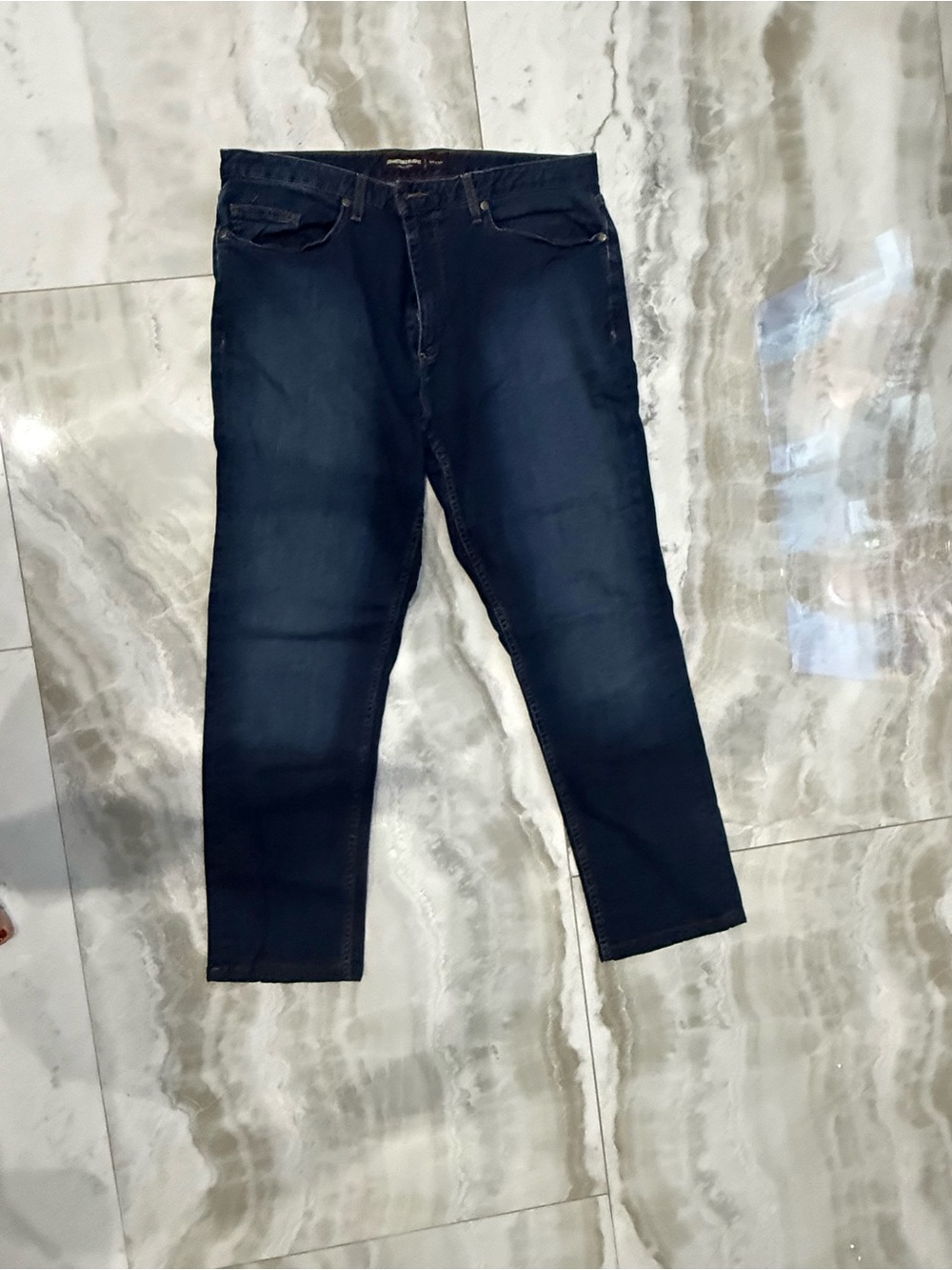 Johnston & Murphy Men's Slim Straight Jeans in Dark Blue